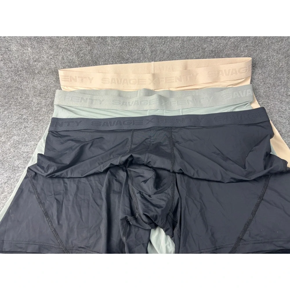 Savage X Fenty Boxer Briefs Men XXL Multicolor 3-Pack Microfiber Trunks